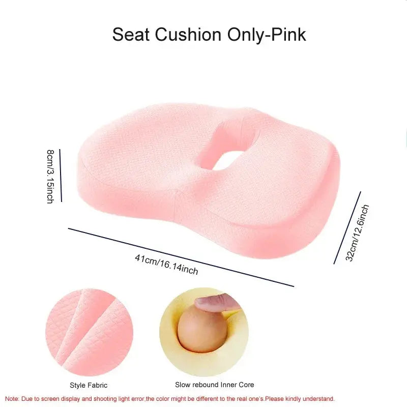 Ensemble de coussin de siège orthopédique + support lombaire pour bureau et voiture - Ergo-Coussin